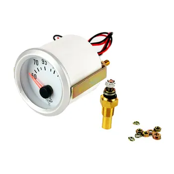 

Iztoss Car and Motorcycle 2" 52mm LED Thermometer Oil Temperature Temp Meter Gauge With Sensor