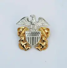 tomwang2012.  WWII US MILITARY NAVY OFFICERS HAT METAL PIN BADGE CLASSICAL MILITARY GIFT 