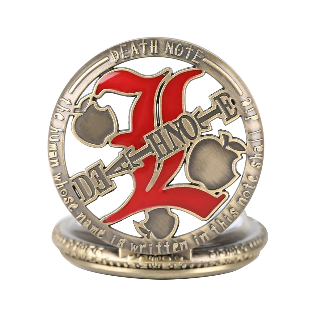 Винтажные карманные часы смерти Note кварцевые с двойной подвеской L цепочки для