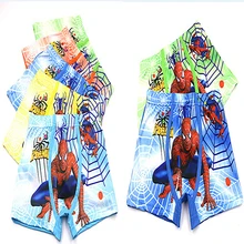 Для маленьких мальчиков Хлопковые трусы нижнее белье кино, комикс боксеры, нижнее белье для детей «Супермен», «Человек-паук»; Детские хлопковые трусы мужские нижняя одежда