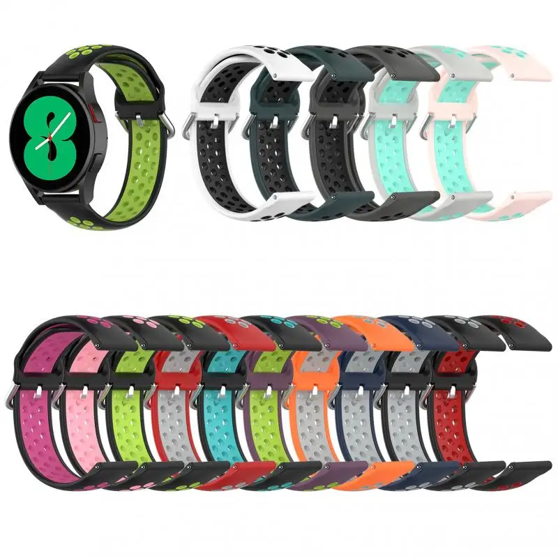 1 Pc For Samsung Galaxy Watch 4 Classic Replacement Strap Curved End Silicone Band Watch4 Wristbands 20mm | Электроника