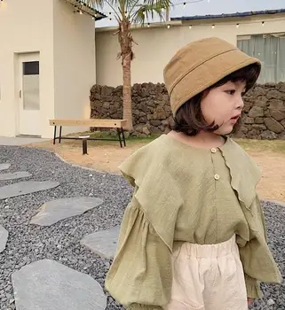 

2020 Korea Style Baby Girls Shirt Spring Summer Fashion Kids Girls Blouse 1-6 Years