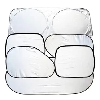 

Car Sun Block Summer Sun Block 6 Piece Set Silver Cloth Insulation Sunscreen Uv Protection Car Light Curtain