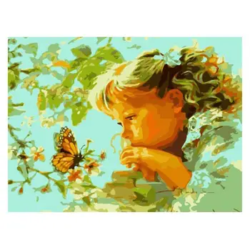 

Paint by Numbers Kits Canvas DIY for Adults and Kids Without Frame 16 x 20 inch