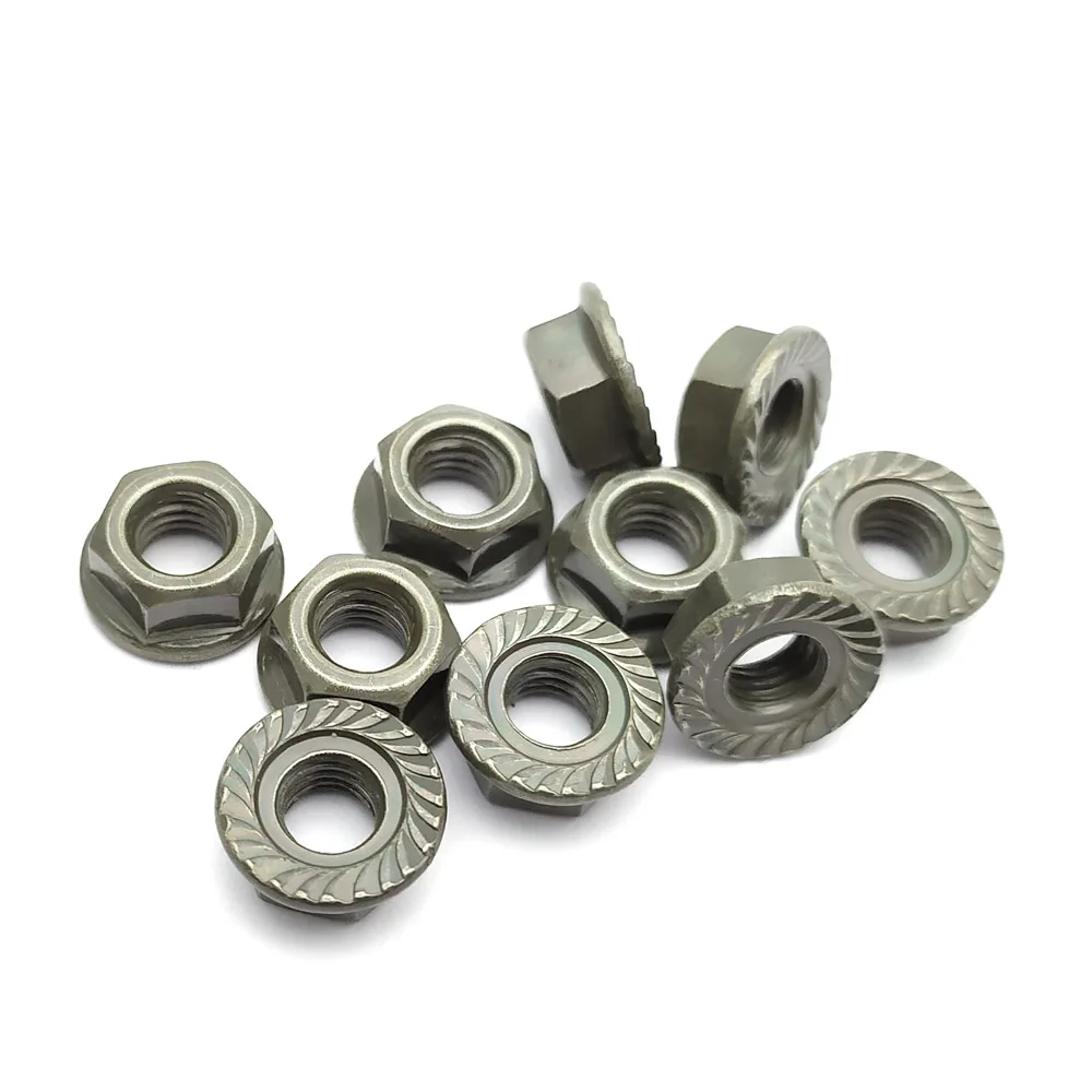 10pcs/lot Motorcycle Scooter Car M6 Hexagon Bolts GB5789 Flange Anti-slip Anti-rust Screw and Nuts 6mm