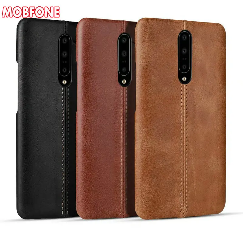 

Oneplus 7 Pro Case for Oneplus7 Pro Genuine Leather Back Cover Oneplus 6T Oneplus6 T Real Leather Bumper Case Oneplus 6 Funda