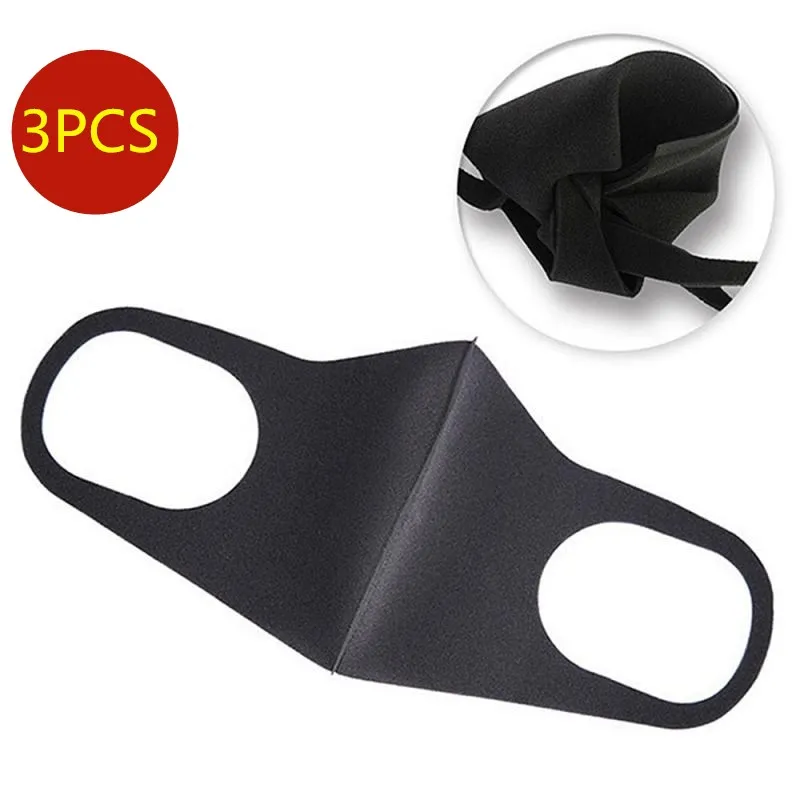 

3Pcs Washable Earloop Mask Outdoor Anti Dust Mouth Face Mask Adult Kids Dustproof Anti-Dust Cold Prevention Mask Health Care