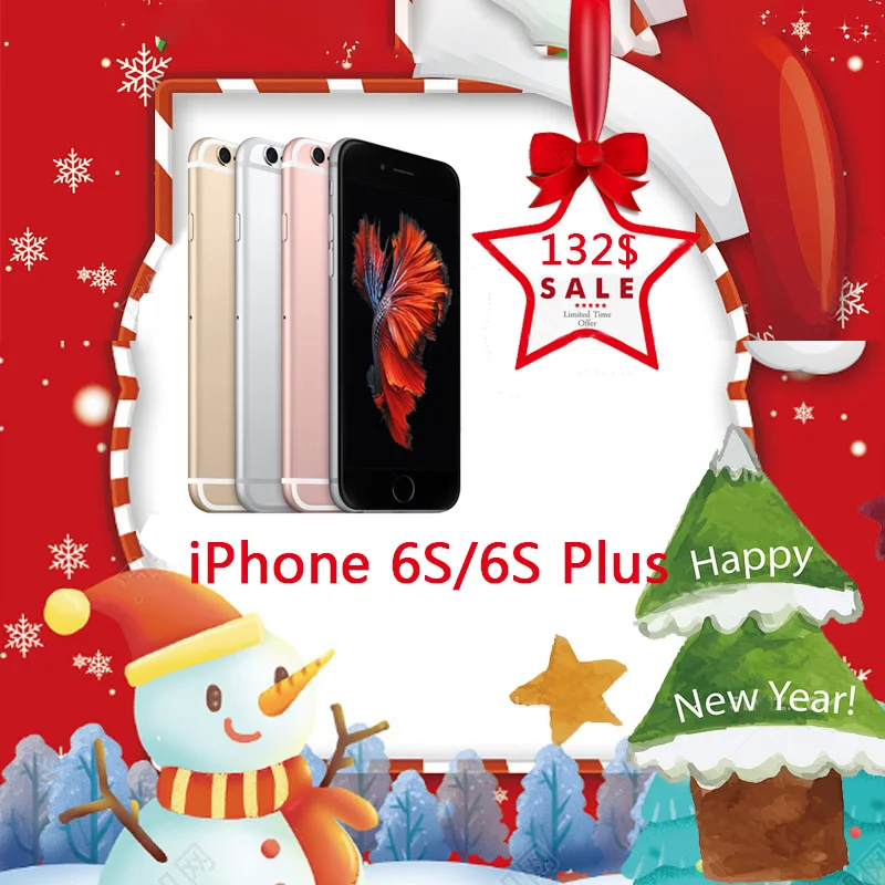 Original Unlocked Apple iPhone 6S Plus Mobile phone 5 5 12MP 2G RAM 16 64 128G 1