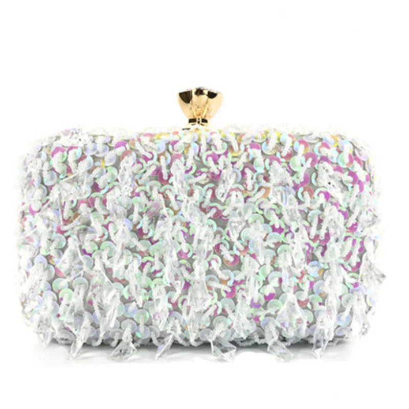 Dazzle Color Женские вечерние сумочки с кристаллами и бисером, стразы, сумочка для свадебной вечеринки,-WT - Цвет: Dazzle Color