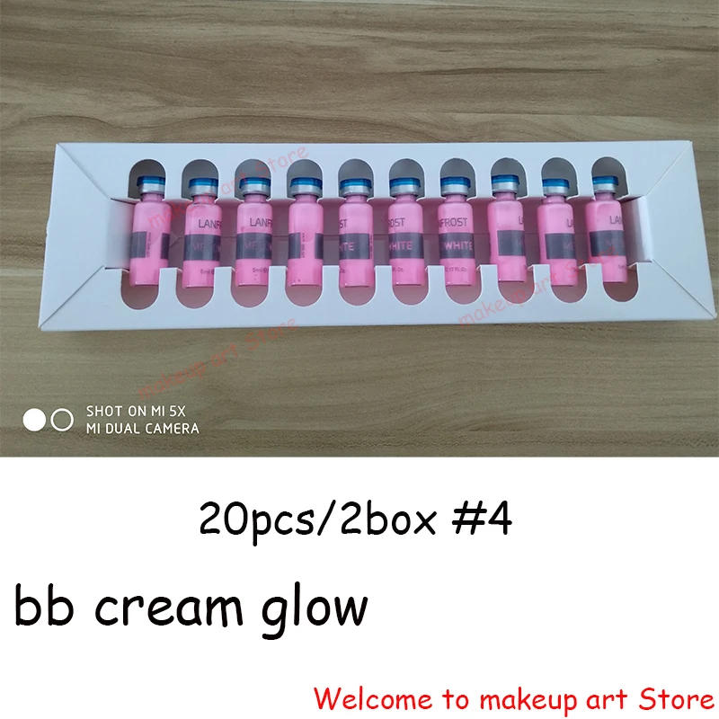 20pcs color4 5 мл, новинка, BB крем, светящийся, BB сыворотка, ампула, стартовый набор, мезовит, bb Сыворотка для осветления кожи, против черных точек, сужает поры - Цвет: 20pcs color4