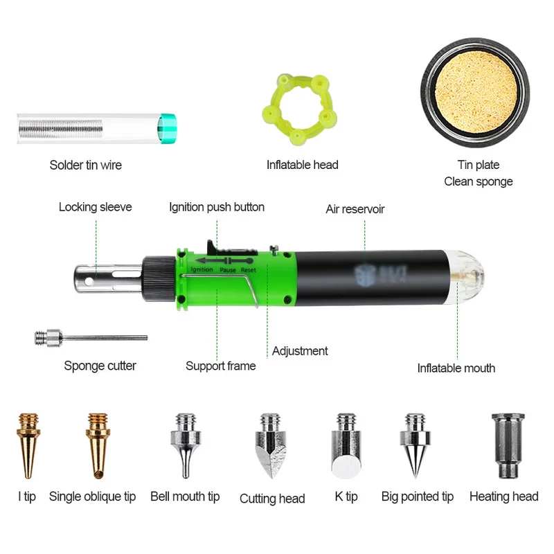Small and Exquisite Pen Type Multi-functional Gas Soldering Iron Outdoor Liquefied Gas Vapor Rest Welding Repair Tool Set