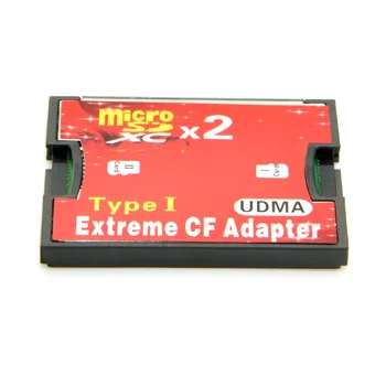 

Dual Slot TF or MicroSD Micro SD to Type I Compact Flash Card CF Reader Adapter for Nikon Cannon Camera
