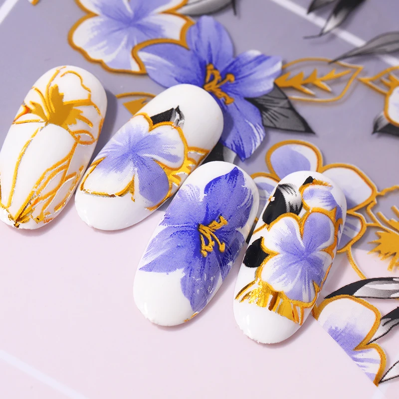 

1 Roll Colorful Nail Foils Holographic Manicur Nail Transfer Water Stickers Mixed Patterns For Gel Polish Nail Art Decoration