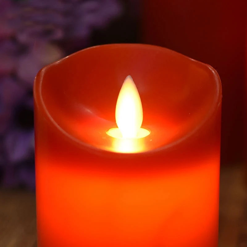 Красная электронная свеча, Романтическая свадьба, конфессия, свеча на день рождения, Креативный светодиодный светильник, подвесной светильник