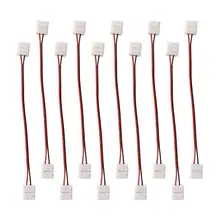 5 шт 10 мм печатной платы FPC 2-заканчивается Соединитель с кабелем для одного Цвет SMD5050/5630 Светодиодные ленты света при подключении к Питание