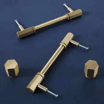 

Nordic brass double hole long handle original design industrial wind furniture wardrobe door drawer kitchen handle small handle