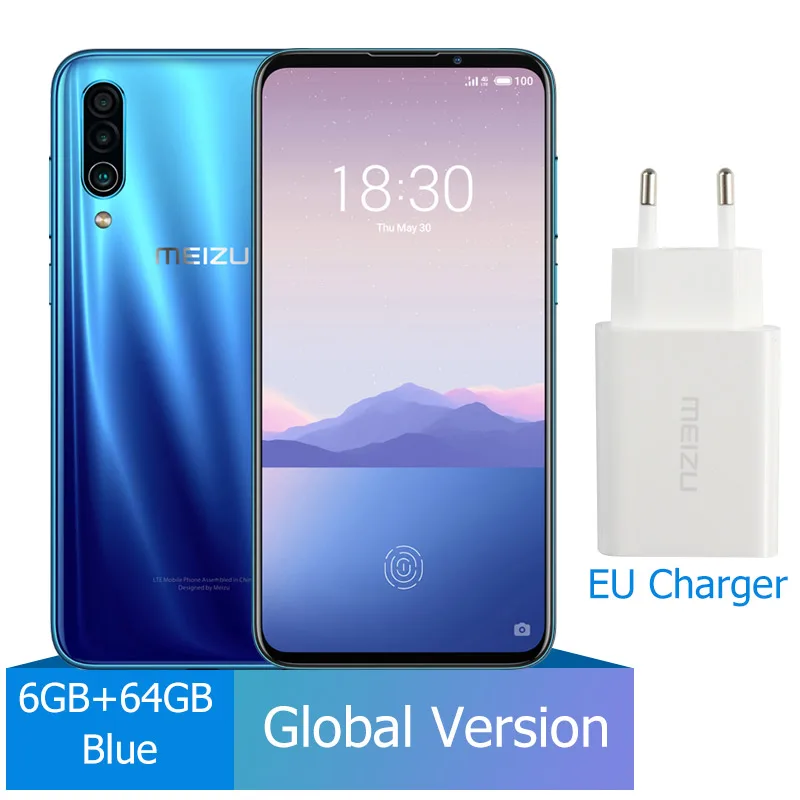 Meizu 16xs s глобальная версия Meizu16xs 6GB 64GB Смартфон Snapdragon 675 Octa Core 48MP Тройная камера Android телефон Быстрая зарядка - Цвет: 64G Blue