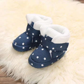 

Winter Warm Boot Shoes 0-18M Baby Shoes Star Soft Sole Winter Bootie Shoes