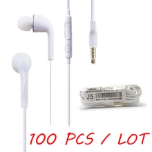 100 шт./лот S4 наушники J5 гарнитуры наушники-вкладыши стерео наушники для Samsung Galaxy S6 S7 Edge/S3/S4/S5 наушники 3,5 мм разъем с микрофоном