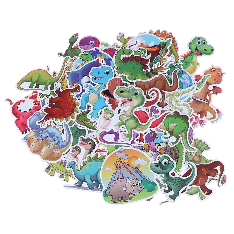 50 Pcs Cartoon Dinosaur Mixed Series Stickers For Notebook PC Skateboard Bicycle Car Motorcycle DIY Waterproof Child Toy Sticker