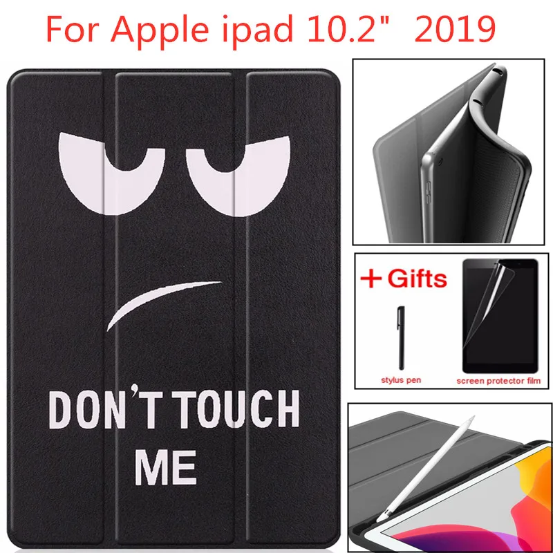 Для iPad 7th 10," Чехол с карандашом держатель ткань Текстура Кожа Мягкий силиконовый чехол для iPad 10,2 чехол Автоматический Режим сна/пробуждения