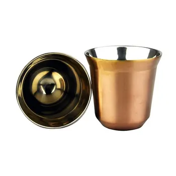 

1PC New Espresso Mug Stainless Steel Outdoor Portable Cup Double Wall Travel Mug Vacuum Insulated Coffee Cup Powder Coated Hot