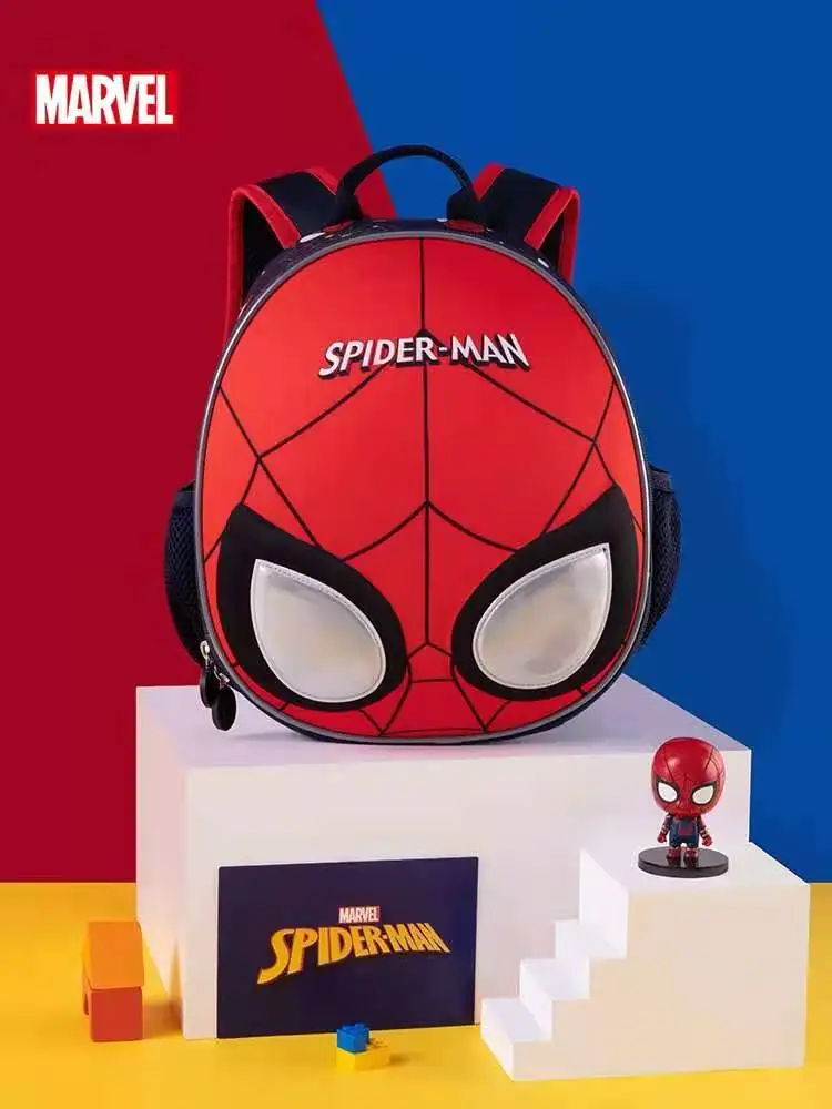 Genuine Disney School Bags For Boys Kindergarten Student Shoulder Backpack Spider Man Kids Birthday Gifts Age 4-9 Years Mochilas