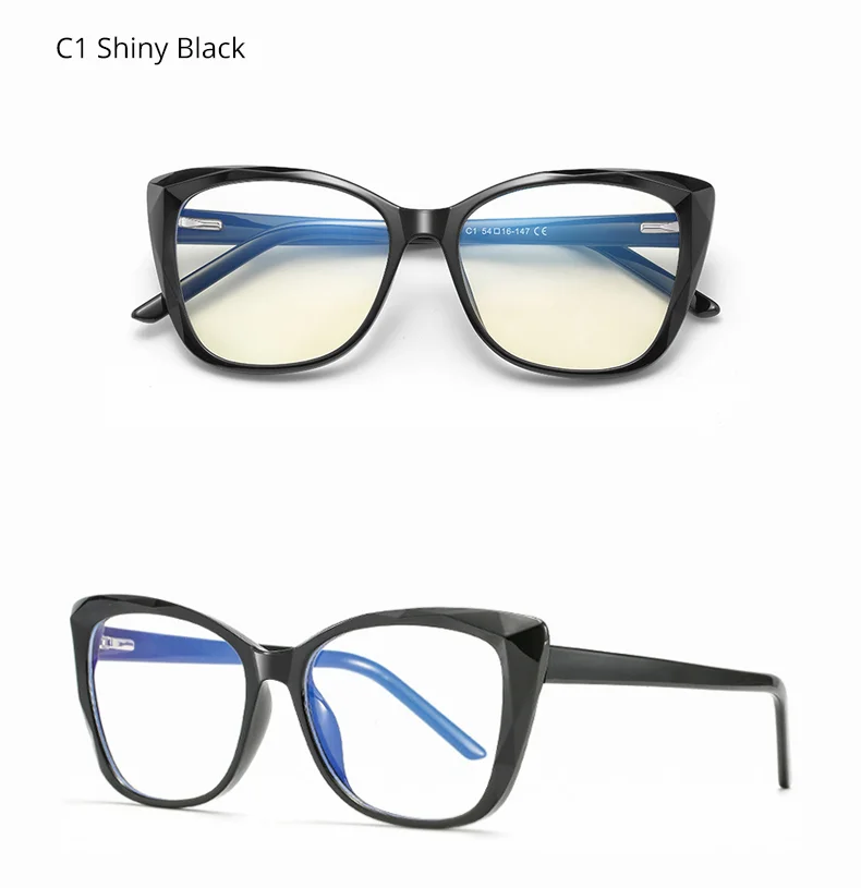 Ralferty, женские прозрачные очки, оправа, синий светильник, женские очки, кошачий глаз, оптические оправы W2001