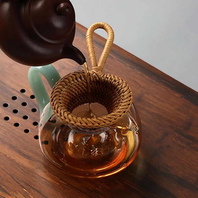 Vietnamese Handmade Long Handle Rattan Tea Leaf Tea Filter Tea Road Zero with Tea Filter Tea Accessories Filter