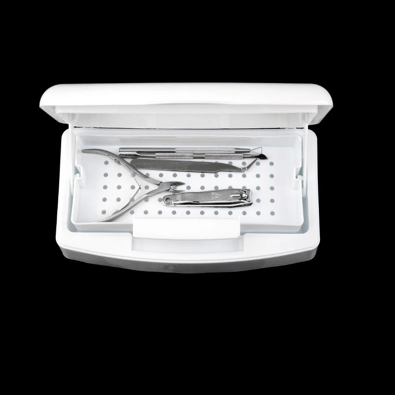 

Sterilizer Tray Box Alcohol Disinfection Box Salon Nail Metal Tools Disinfector Manicure Implement ToolAlcohol Disinfection Box
