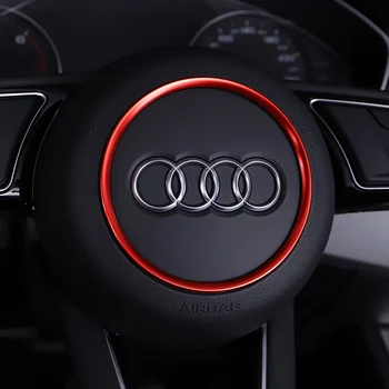 Auto Volante Copertura Trim Per Audi 2017 2018 A4 S4 B9 A3 S3 8Y Q2 A5 F5 TT 2019 A1 2020 2021 2022 2023 Avant Adesivo Decorativo Accessori