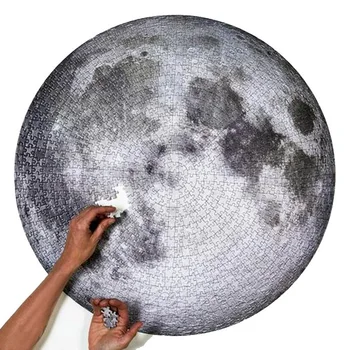 

The Moon Earth Puzzle 1000 Pieces Adult Jigsaw Puzzle Toys Space Planet puzzle family reduces pression toys decor