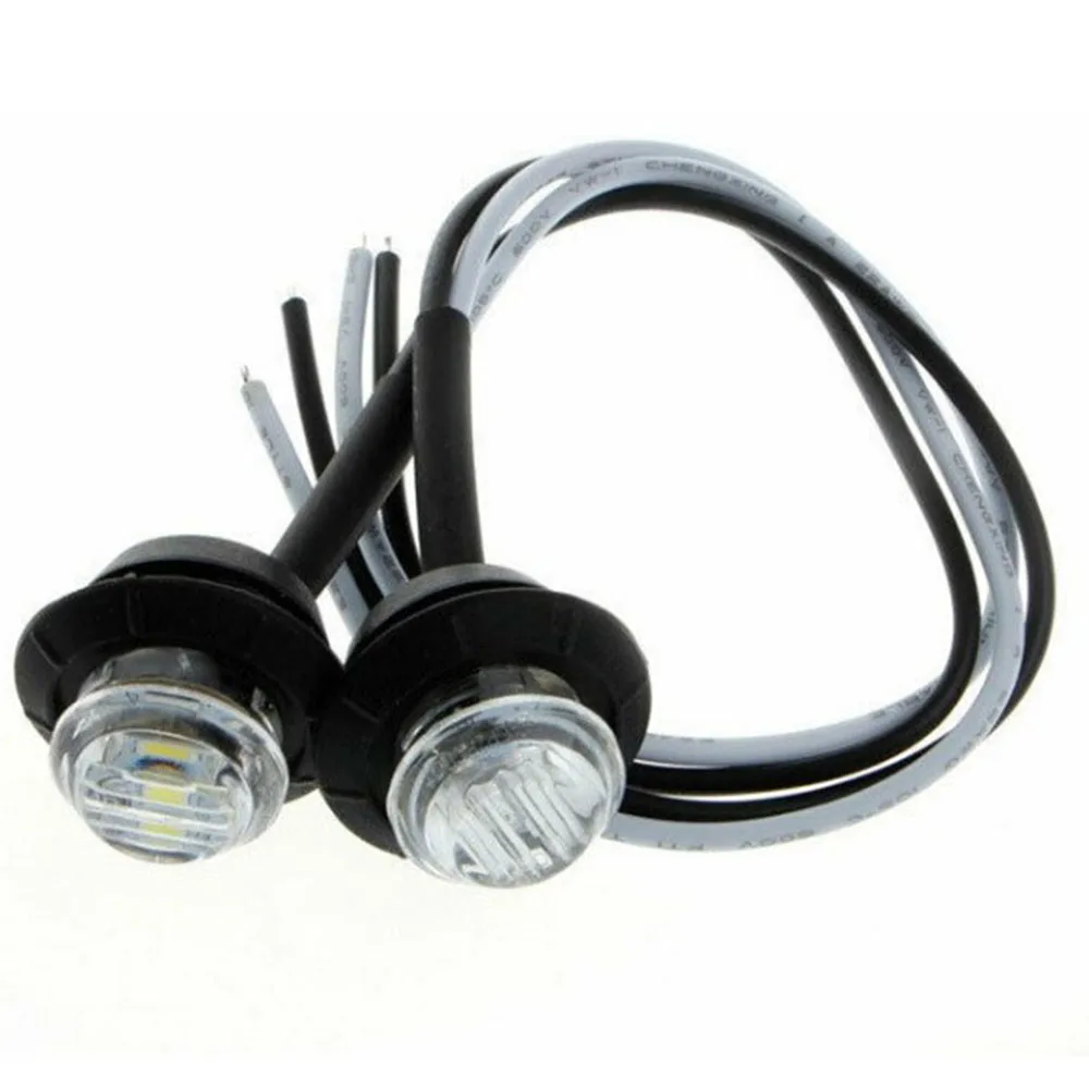 30 шт мощностью 12V для автомобилей, 3LED круглые боковые габаритные огни прицепа пуля сигнальных огней авто Запчасти набор