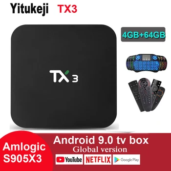 

Yitukeji Tanix TX3 Android 9.0 TV BOX RAM 4GB 64GB Amlogic S905X3 2.4G 5G Wifi Bluetooth HDR Youtube Netflix Media Player Device