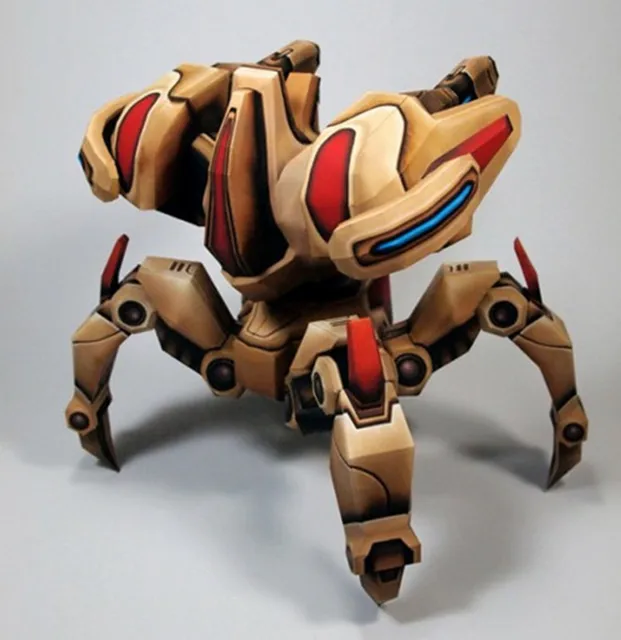 StarCraft Protoss Ancient Warrior Dragoons Immortal Paper Model Kit 16cm=6" Tall Puzzles Handmade Toy DIY 3