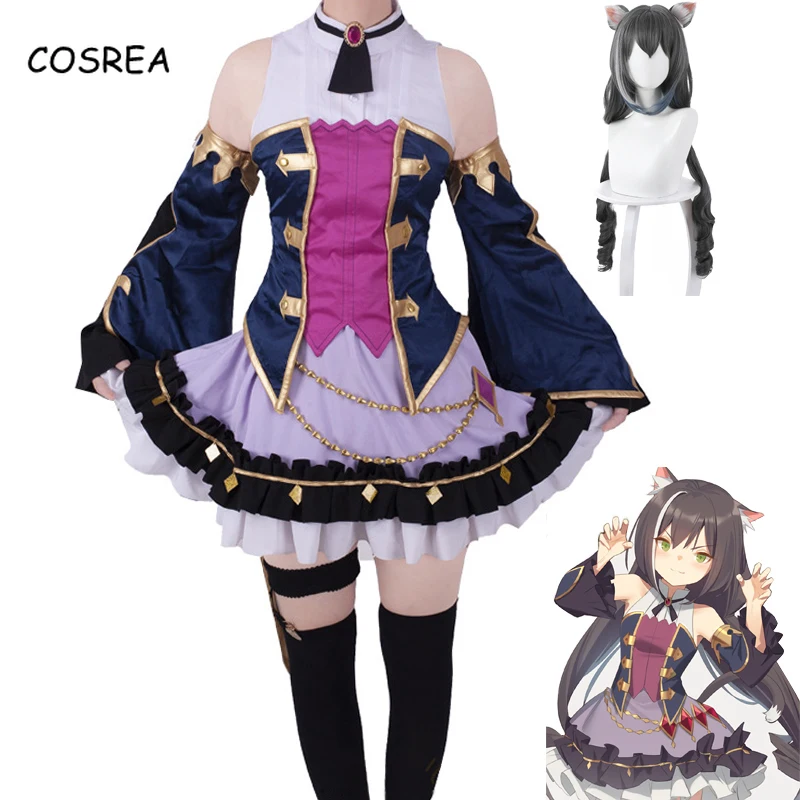 

Anime Princess Connect Re:Dive Kyaru Cosplay Costume Girls Women 8 Pieces Costumes Full Set Wig Halloween Carnival Party