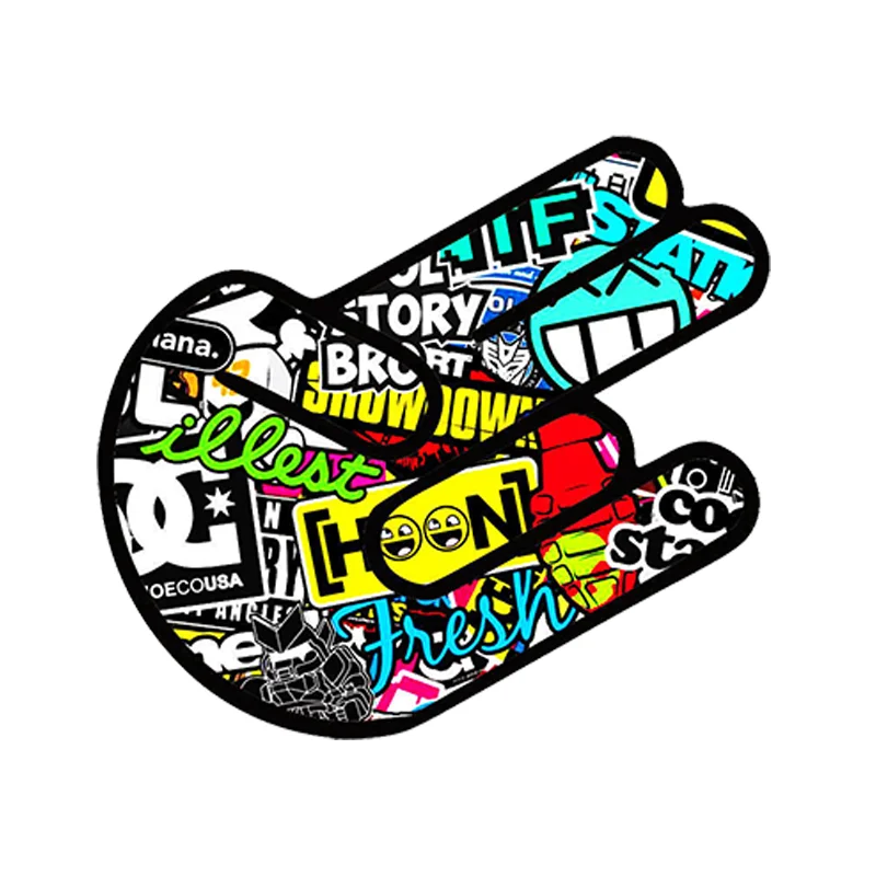 Personalità Bomb Shocker Hand Pvc Vinile Impermeabile Protezione Solare Decalcomania Poster Laptop Trolley Case Moto Car Sticker