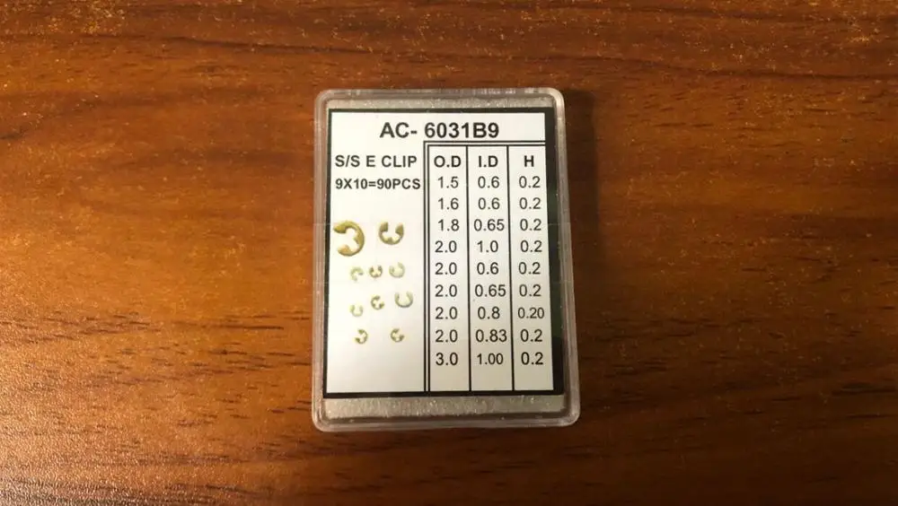 

Assorted 90Pcs Of 9 Sizes Chronograph Watch Pusher Button C-clip E Clip Ring