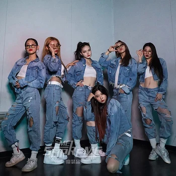 

Jazz Dance Costume Female Singer Stage Suit Cowboy Hip Hop Costumes Handsome Street Performance Sexy Nightclub Clothing DL5072