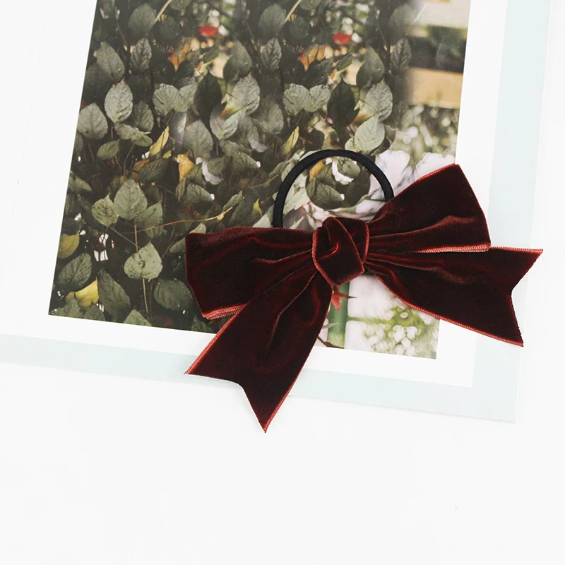 Japanese Vintage Velvet Bow Hair Clip - Image 7