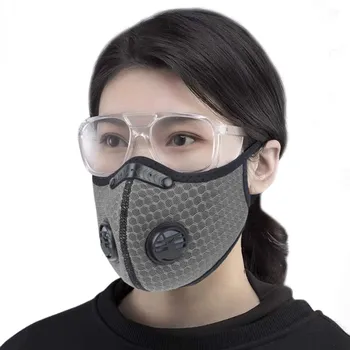 

1pcs PM2.5 Dust Mask Running Motorcycle Riding Masks Activated Carbon Filter Mask Breathable valved Respirator Mouth Mask