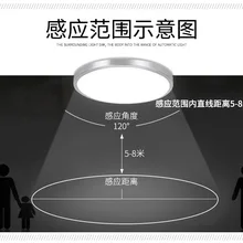 Светодиодный сенсорный светильник, голосовой радар, умный корпус, инфракрасный сенсорный светильник светодиодный, для прихожей, микроволновой печи, гаража, лестницы, потолочный светильник