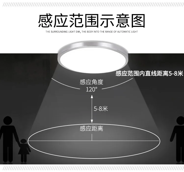 

LED Sensor Light Voice Radar Smart Body Infrared Sense Light LED Hallway Microwave Garage Stairs Ceiling Lamp
