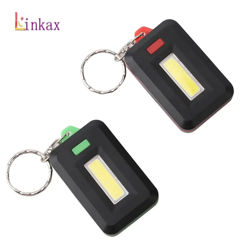Mini Portable 3Mode Pocket COB Worklight Light LED Flashlight Torch Key chain 