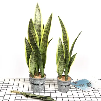 Piante artificiali Piante grasse realistiche per interni ed esterni Aloe Vera tropicale finte foglie lunghe Accessori per la decorazione della stanza 1