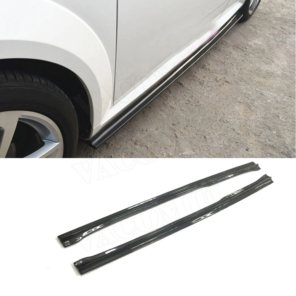 

Carbon Fiber Side Skirts Aprons For Audi TT TTS TTRS 2014- 2017 BT Style Door Sill Stripe Car Styling
