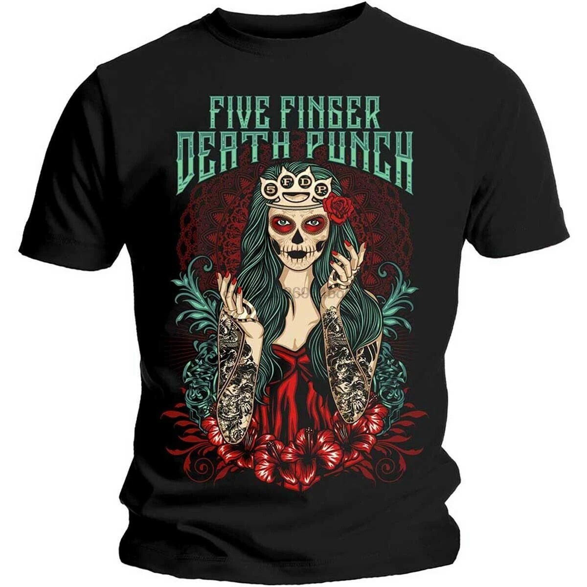 

Five Finger Death Punch FFDP Lady Muerta Official Tee T-Shirt Mens