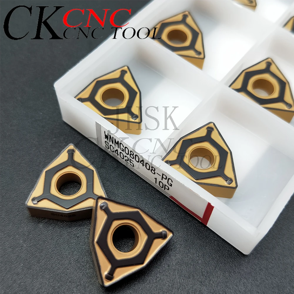 

WNMG080404-PG SC4025 WNMG080408-PG SC4025 carbide insert lathe peach-shaped cutter lathe blade hexagonal CNC Turning tools