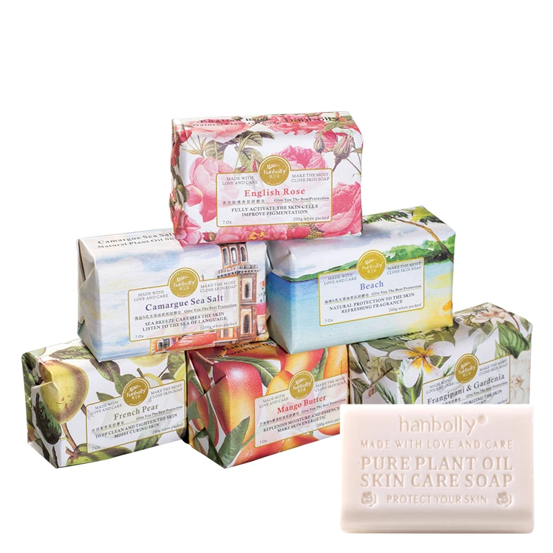 

Handmade Soap French Fragrance Grinding Soap 200g Moisturizing Exfoliating Refreshing Oil Control Long-lasting lavender soap