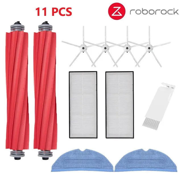 Roborock S7 S70 S7Max T7S T7S Plus Main Brush Hepa Filter Mop Pad Spare Parts Vacuum Cleaner Accessories White 11pcs